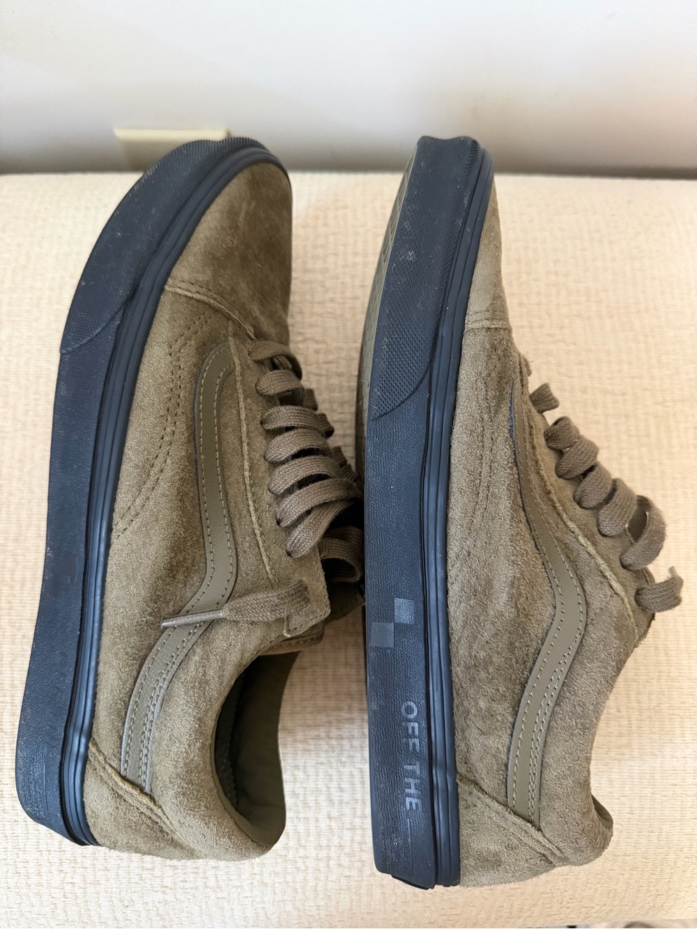 Olive Suede Skate Sneakers - vans